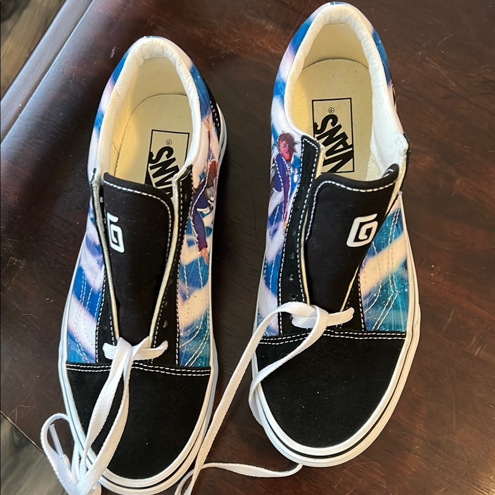 Vans x karl Jacobs old skool skateBlack and Blue Graphic Sneakers